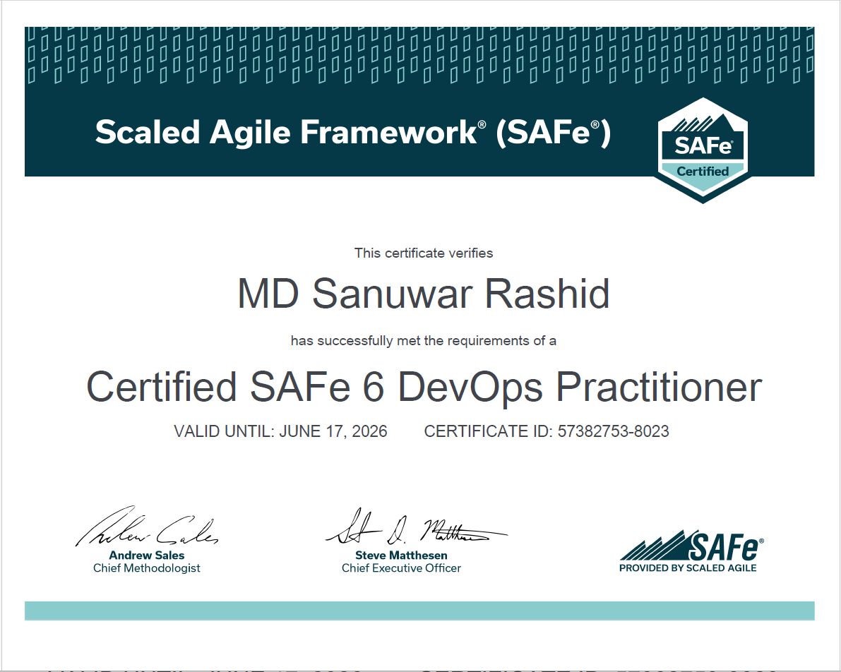 SAFe DevOps Certificate