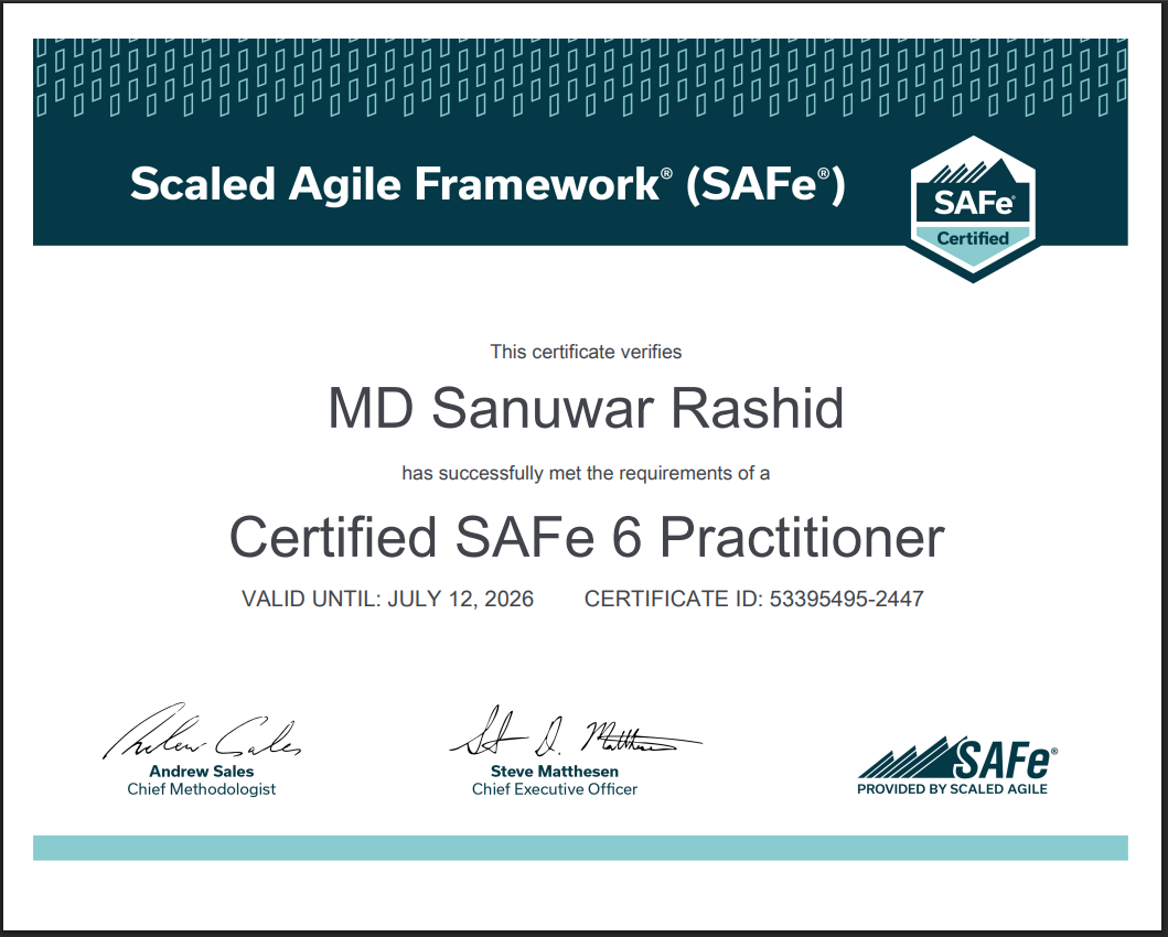 SAFe Practitioner Certificate